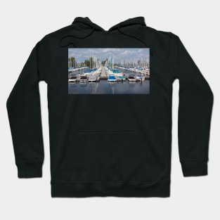 Docked boats in the harbour Hoodie